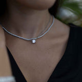 The Round Cut Solitaire Necklace 2CT